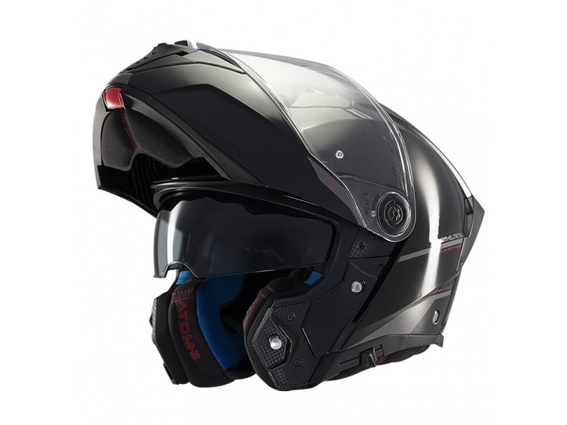 Casca modulabila MT Atom 2 SV A1 negru lucios (ochelari soare integrati) Pinlock Ready - tip viziera: MT-V-35