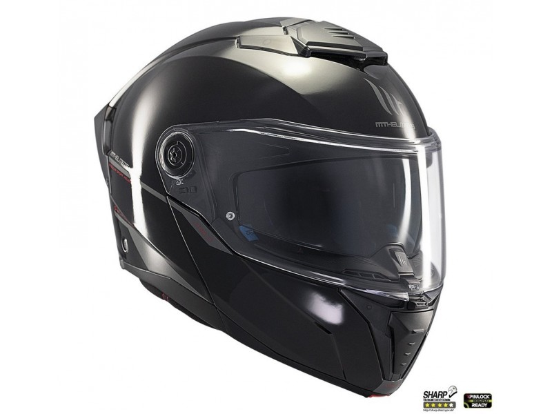 Casca modulabila MT Atom 2 SV A1 negru lucios (ochelari soare integrati) Pinlock Ready - tip viziera: MT-V-35 Casca modulabila MT Atom 2 SV A1 negru lucios (ochelari soare integrati) Pinlock Ready - tip viziera: MT-V-35