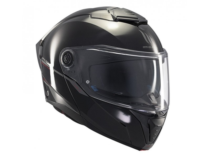 Casca modulabila MT Atom 2 SV A1 negru lucios (ochelari soare integrati) Pinlock Ready - tip viziera: MT-V-35