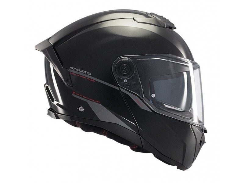 Casca modulabila MT Atom 2 SV A1 negru lucios (ochelari soare integrati) Pinlock Ready - tip viziera: MT-V-35