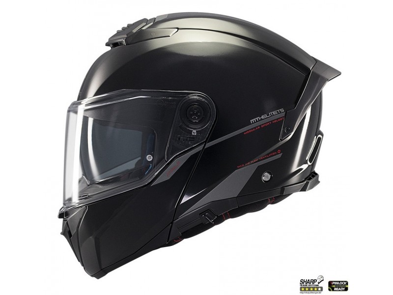 Casca modulabila MT Atom 2 SV A1 negru lucios (ochelari soare integrati) Pinlock Ready - tip viziera: MT-V-35 Casca modulabila MT Atom 2 SV A1 negru lucios (ochelari soare integrati) Pinlock Ready - tip viziera: MT-V-35
