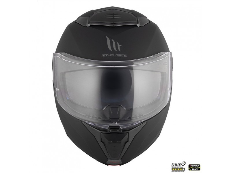 Casca modulabila MT Atom 2 SV A1 negru mat (ochelari soare integrati) Pinlock Ready - tip viziera: MT-V-35