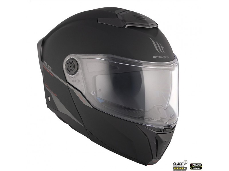 Casca modulabila MT Atom 2 SV A1 negru mat (ochelari soare integrati) Pinlock Ready - tip viziera: MT-V-35