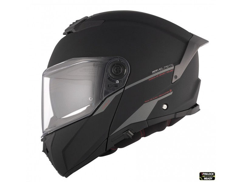 Casca modulabila MT Atom 2 SV A1 negru mat (ochelari soare integrati) Pinlock Ready - tip viziera: MT-V-35