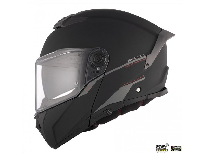 Casca modulabila MT Atom 2 SV A1 negru mat (ochelari soare integrati) Pinlock Ready - tip viziera: MT-V-35