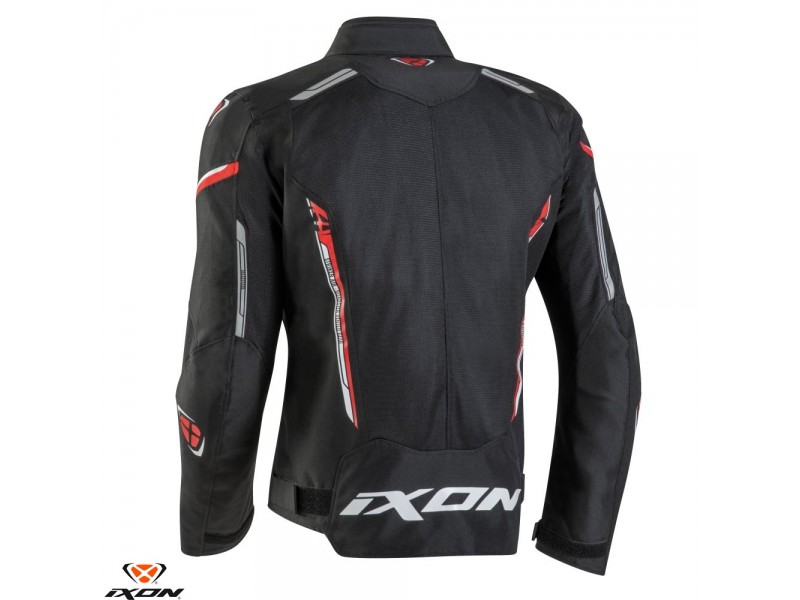 Geaca (jacheta) motociclete barbati Racing/Roadster Ixon vara model Striker AIR WP MS culoare: negru/rosu/alb Geaca (jacheta) motociclete barbati Racing/Roadster Ixon vara model Striker AIR WP MS culoare: negru/rosu/alb