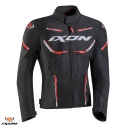 Geaca (jacheta) motociclete barbati Racing/Roadster Ixon vara model Striker AIR WP MS culoare: negru/rosu/alb Geaca (jacheta) motociclete barbati Racing/Roadster Ixon vara model Striker AIR WP MS culoare: negru/rosu/alb