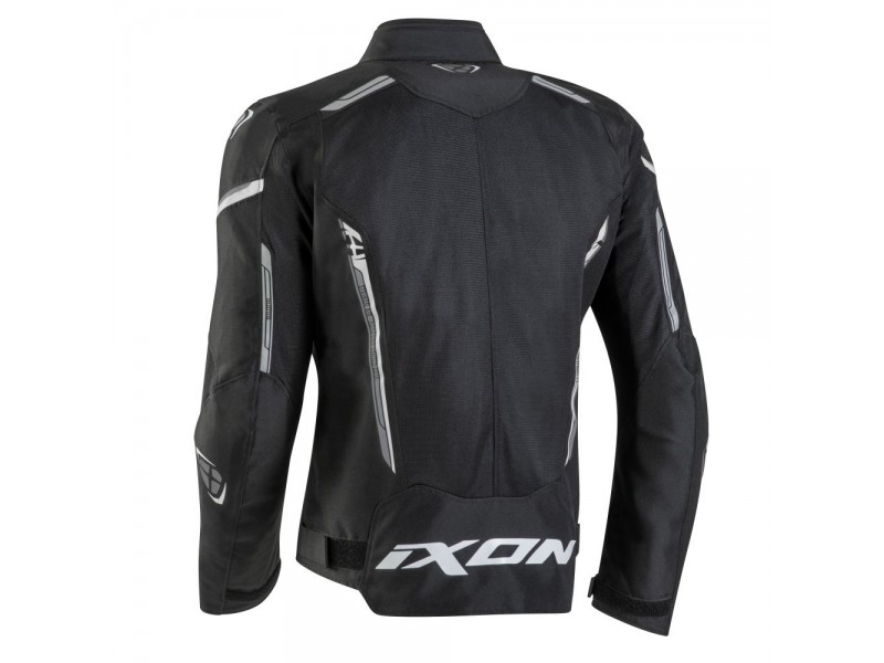 Geaca (jacheta) motociclete barbati Racing/Roadster Ixon vara model Striker AIR WP MS culoare: negru/alb