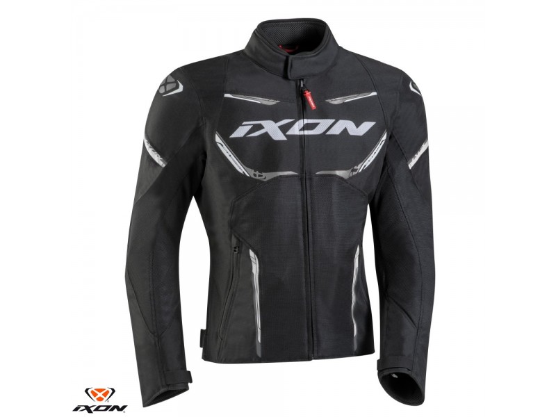 Geaca (jacheta) motociclete barbati Racing/Roadster Ixon vara model Striker AIR WP MS culoare: negru/alb Geaca (jacheta) motociclete barbati Racing/Roadster Ixon vara model Striker AIR WP MS culoare: negru/alb