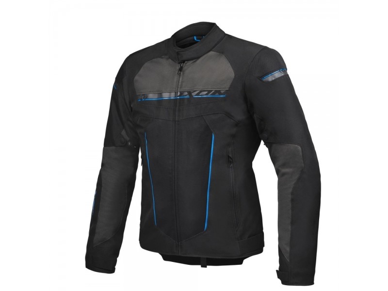 Geaca (jacheta) motociclete barbati Racing/Roadster Ixon All season model T-Rex MS culoare: negru/gri/albastru Geaca (jacheta) motociclete barbati Racing/Roadster Ixon All season model T-Rex MS culoare: negru/gri/albastru