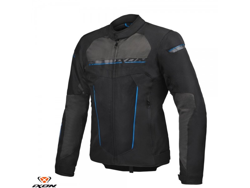 Geaca (jacheta) motociclete barbati Racing/Roadster Ixon All season model T-Rex MS culoare: negru/gri/albastru Geaca (jacheta) motociclete barbati Racing/Roadster Ixon All season model T-Rex MS culoare: negru/gri/albastru