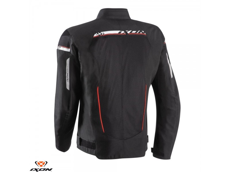 Geaca (jacheta) motociclete barbati Racing/Roadster Ixon All season model T-Rex MS culoare: negru/alb/rosu Geaca (jacheta) motociclete barbati Racing/Roadster Ixon All season model T-Rex MS culoare: negru/alb/rosu