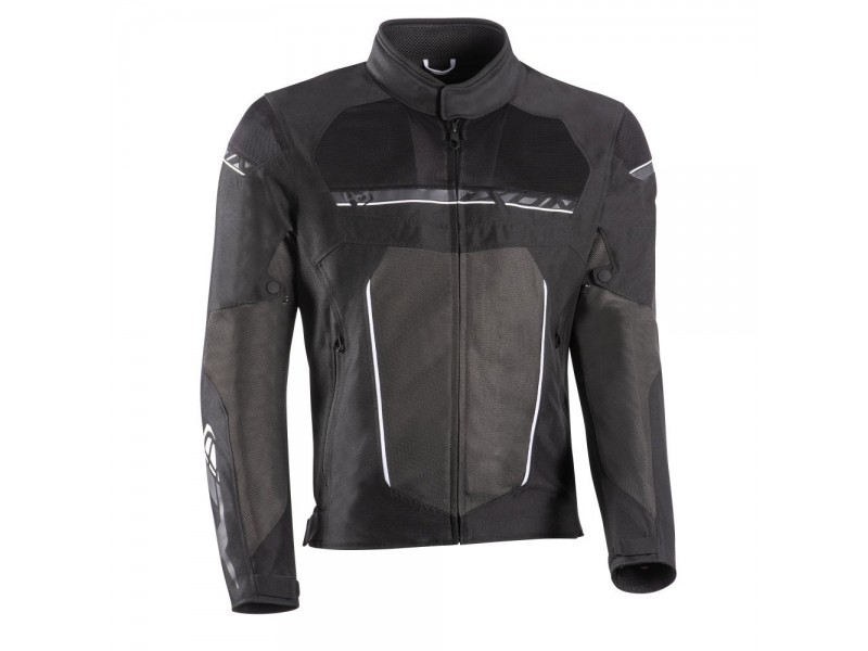 Geaca (jacheta) motociclete barbati Racing/Roadster Ixon All season model T-Rex MS culoare: negru/alb/gri