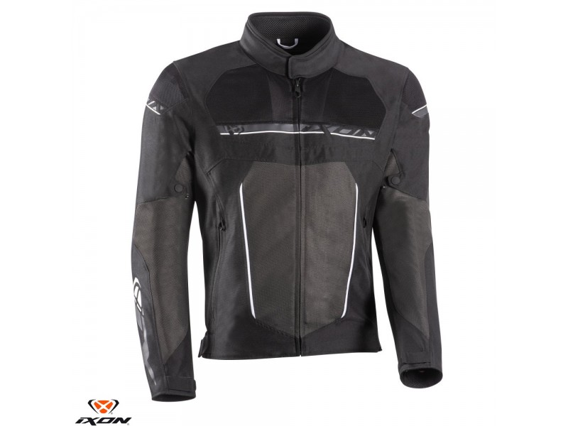 Geaca (jacheta) motociclete barbati Racing/Roadster Ixon All season model T-Rex MS culoare: negru/alb/gri Geaca (jacheta) motociclete barbati Racing/Roadster Ixon All season model T-Rex MS culoare: negru/alb/gri