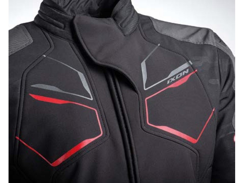 Geaca (jacheta) motociclete barbati Racing/Roadster Ixon iarna model Cell MS culoare: negru/gri/rosu Geaca (jacheta) motociclete barbati Racing/Roadster Ixon iarna model Cell MS culoare: negru/gri/rosu