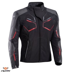 Geaca (jacheta) motociclete barbati Racing/Roadster Ixon iarna model Cell MS culoare: negru/gri/rosu Geaca (jacheta) motociclete barbati Racing/Roadster Ixon iarna model Cell MS culoare: negru/gri/rosu