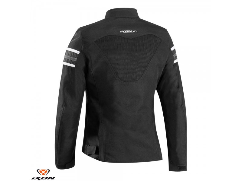 Geaca (jacheta) motociclete femei Racing/Roadster Ixon All season model Ilana LS culoare: negru/alb