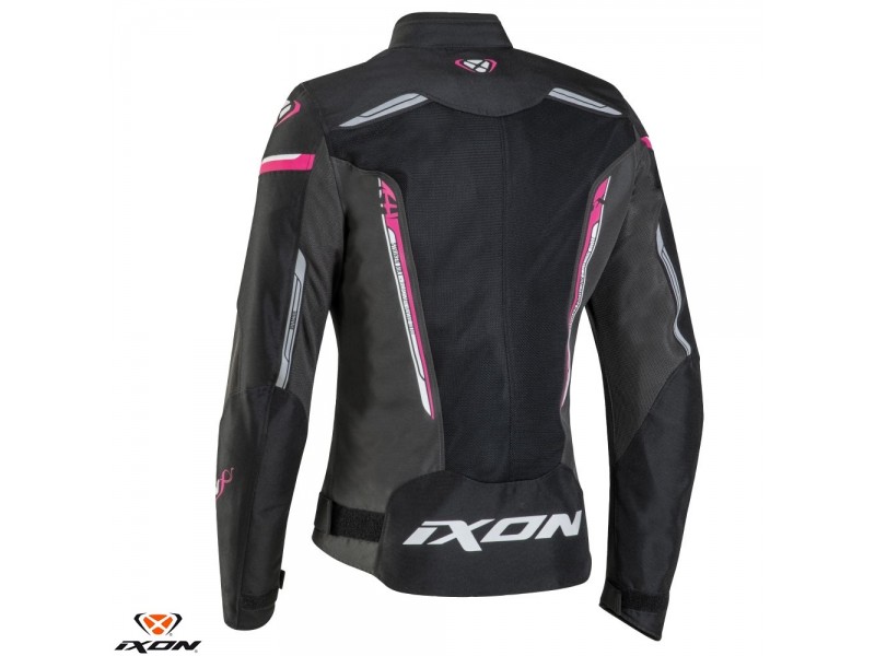 Geaca (jacheta) motociclete femei Racing/Roadster Ixon All season model Ilana LS culoare: negru/alb Geaca (jacheta) motociclete femei Racing/Roadster Ixon All season model Ilana LS culoare: negru/alb