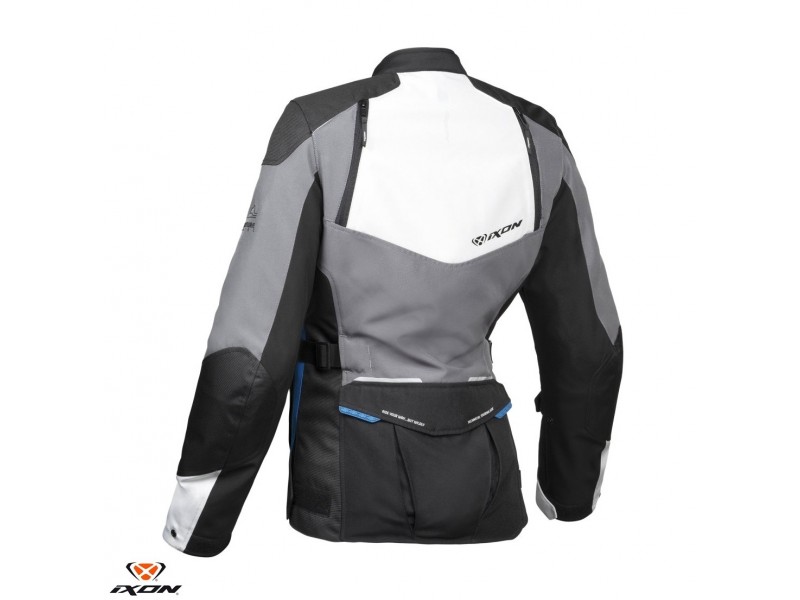 Geaca (jacheta) motociclete femei Racing/Roadster Ixon All season model Ilana LS culoare: negru/alb Geaca (jacheta) motociclete femei Racing/Roadster Ixon All season model Ilana LS culoare: negru/alb