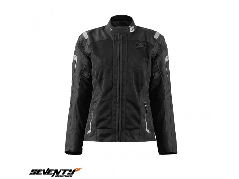 Geaca (jacheta) motociclete femei Racing/Roadster Ixon All season model Ilana LS culoare: negru/alb Geaca (jacheta) motociclete femei Racing/Roadster Ixon All season model Ilana LS culoare: negru/alb