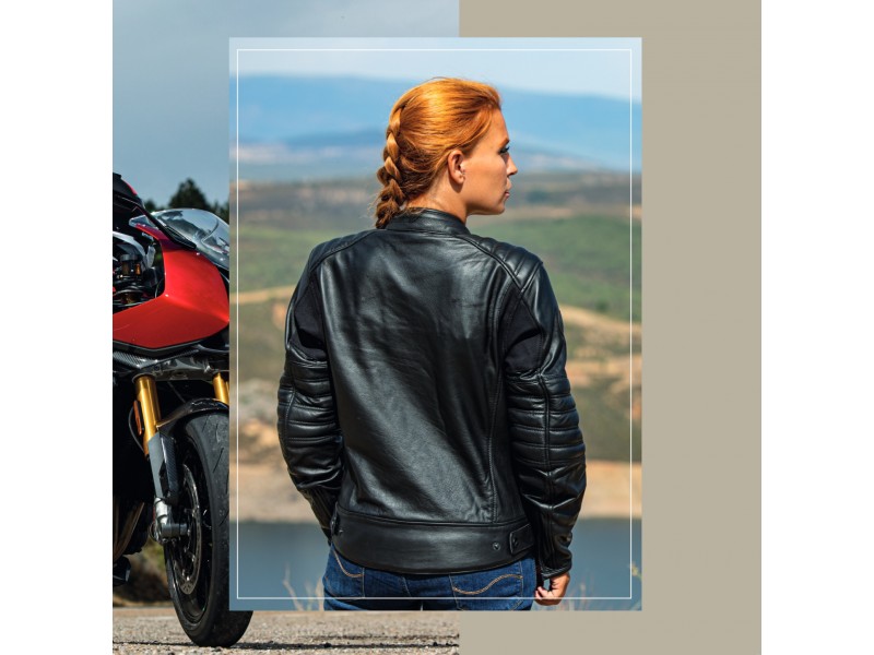 Geaca (jacheta) motociclete femei Racing/Roadster Ixon All season model Ilana LS culoare: negru/alb Geaca (jacheta) motociclete femei Racing/Roadster Ixon All season model Ilana LS culoare: negru/alb