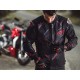 Geaca (jacheta) motociclete barbati Racing/Roadster Ixon vara model Demoniak MS culoare: negru/rosu