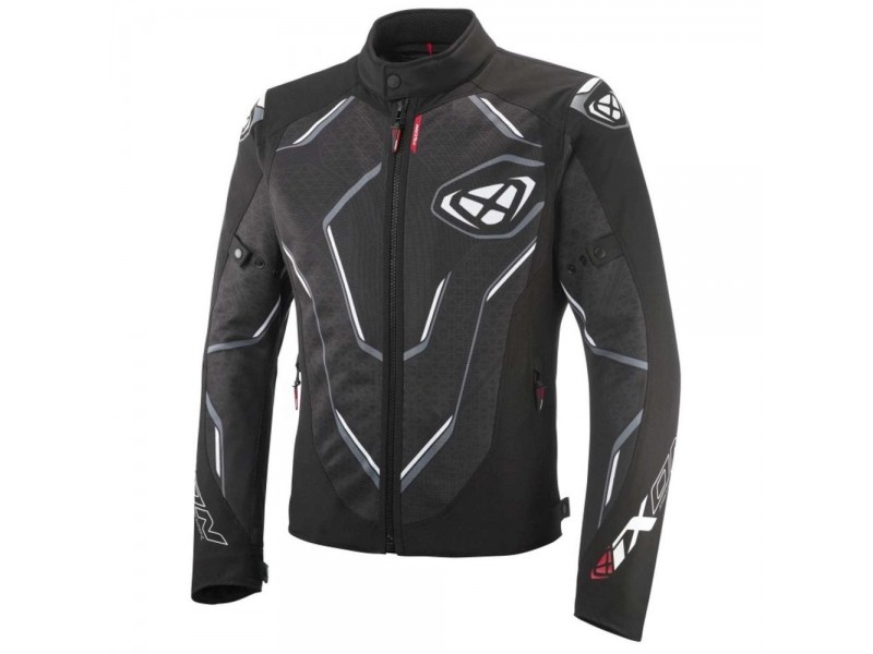 Geaca (jacheta) motociclete barbati Racing/Roadster Ixon vara model Demoniak MS culoare: negru/alb Geaca (jacheta) motociclete barbati Racing/Roadster Ixon vara model Demoniak MS culoare: negru/alb