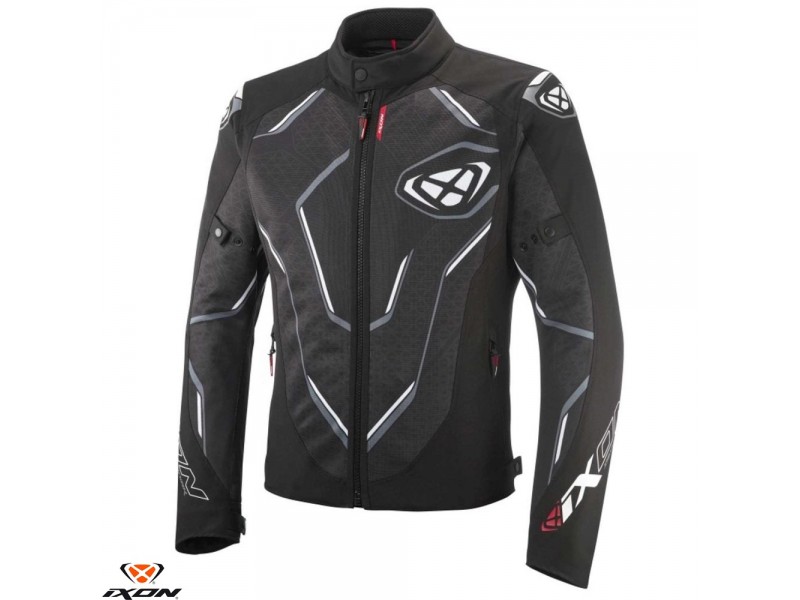 Geaca (jacheta) motociclete barbati Racing/Roadster Ixon vara model Demoniak MS culoare: negru/alb Geaca (jacheta) motociclete barbati Racing/Roadster Ixon vara model Demoniak MS culoare: negru/alb