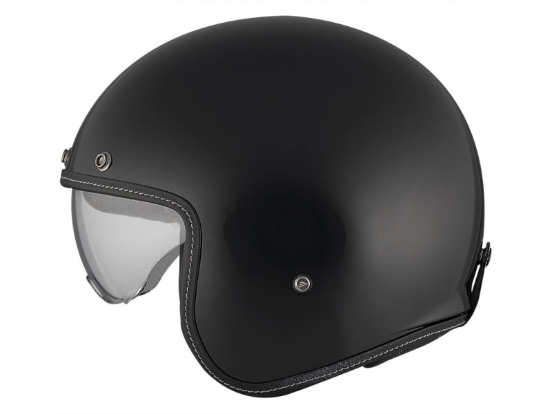 Casca open face motociclete MT Le Mans 2 S SV negru lucios (ochelari soare integrati) - omologare noua ECE 22.06