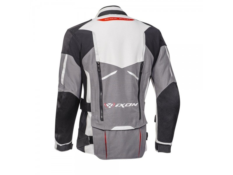 Geaca (jacheta) motociclete barbati Touring/Adventure Ixon All season model Ragnar MS culoare: negru/gri/rosu