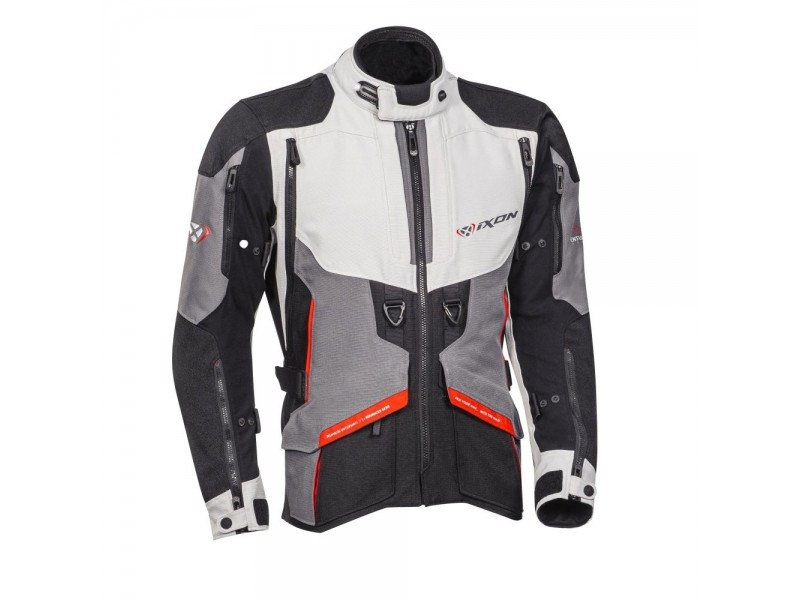 Geaca (jacheta) motociclete barbati Touring/Adventure Ixon All season model Ragnar MS culoare: negru/gri/rosu