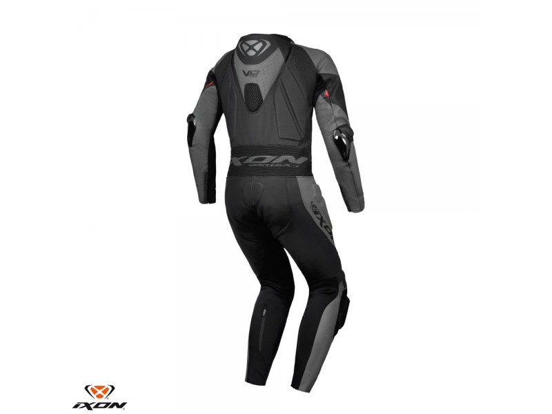 Costum (combinezon) motociclete barbati piele Ixon vara model Vortex 3 MS culoare: negru