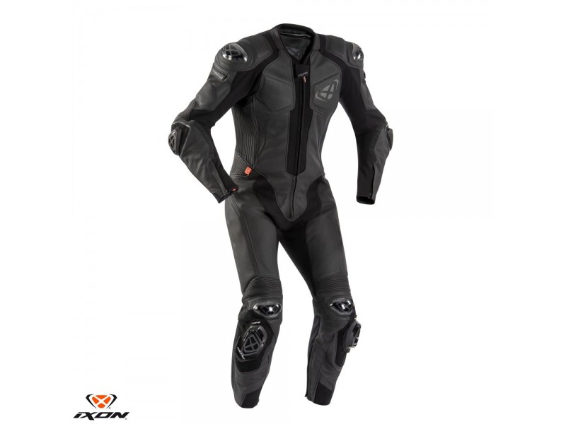 Costum (combinezon) motociclete barbati piele Ixon vara model Vendetta Evo culoare: negru