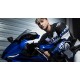 Costum (combinezon) motociclete barbati piele Ixon vara model Jackal culoare: negru/alb