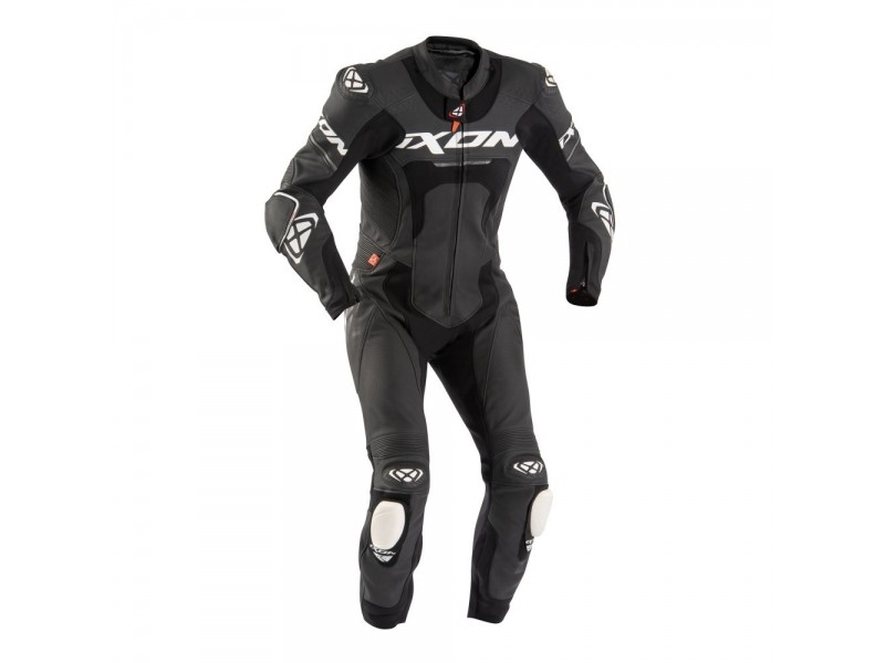 Costum (combinezon) motociclete barbati piele Ixon vara model Jackal culoare: negru