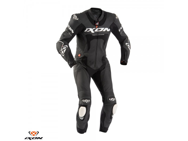 Costum (combinezon) motociclete barbati piele Ixon vara model Jackal culoare: negru