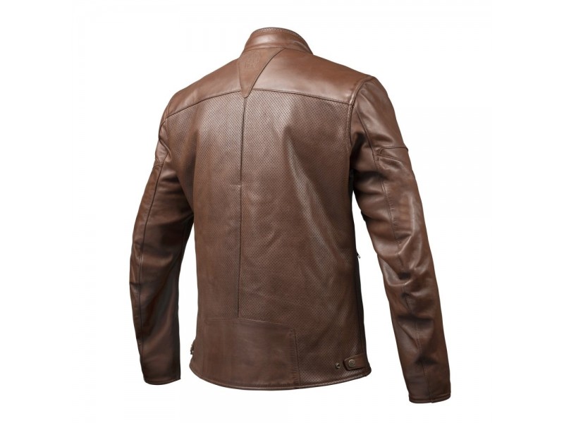 Geaca (jacheta) motociclete barbati piele Urban/Heritage Ixon vara model Cranky Air MS culoare: maro