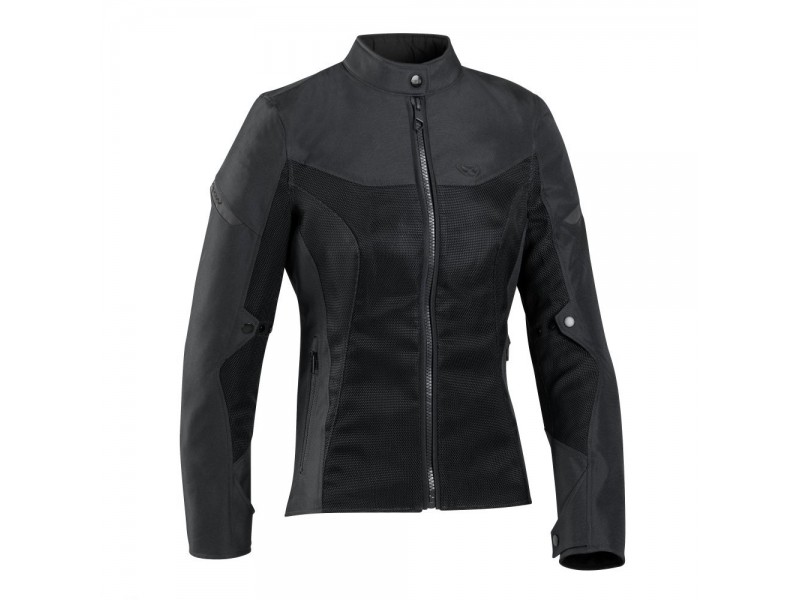 Geaca (jacheta) motociclete femei Racing/Roadster Ixon vara model Fresh LS culoare: negru