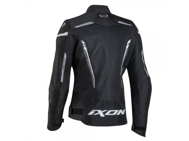 Geaca (jacheta) motociclete femei Racing/Roadster Ixon vara model Striker AIR WPL LS culoare: negru/alb Geaca (jacheta) motociclete femei Racing/Roadster Ixon vara model Striker AIR WPL LS culoare: negru/alb