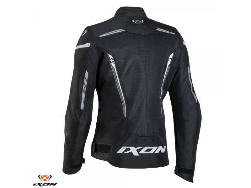 Geaca (jacheta) motociclete femei Racing/Roadster Ixon vara model Striker AIR WPL LS culoare: negru/alb Geaca (jacheta) motociclete femei Racing/Roadster Ixon vara model Striker AIR WPL LS culoare: negru/alb