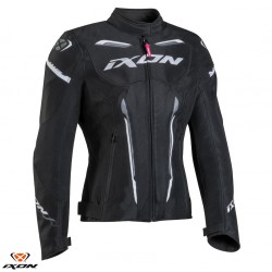 Geaca (jacheta) motociclete femei Racing/Roadster Ixon vara model Striker AIR WPL LS culoare: negru/alb Geaca (jacheta) motociclete femei Racing/Roadster Ixon vara model Striker AIR WPL LS culoare: negru/alb