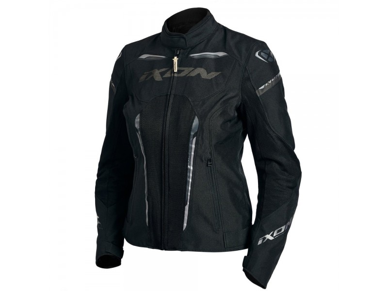 Geaca (jacheta) motociclete femei Racing/Roadster Ixon vara model Striker AIR WPL LS culoare: negru