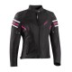 Geaca (jacheta) motociclete femei Racing/Roadster Ixon All season model Ilana LS culoare: negru/fuchsia (roz)