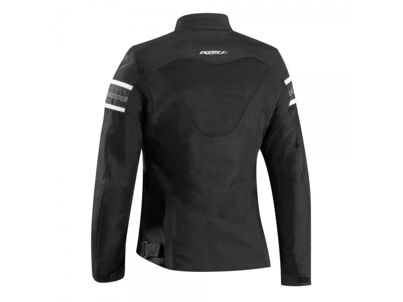 Geaca (jacheta) motociclete femei Racing/Roadster Ixon All season model Ilana LS culoare: negru/alb