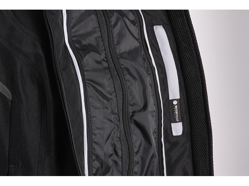 Geaca (jacheta) motociclete femei Racing/Roadster Ixon All season model Ilana LS culoare: negru/alb