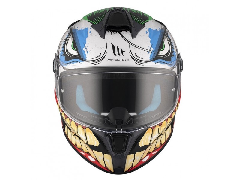 Casca integrala MT Targo S Joke A5 alb lucios - omologare noua ECE 22.06