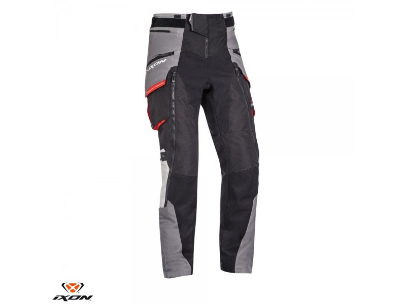 Pantaloni motociclete barbati Touring/Adventure Ixon All season model Ragnar MS culoare: negru/gri/rosu Pantaloni motociclete barbati Touring/Adventure Ixon All season model Ragnar MS culoare: negru/gri/rosu