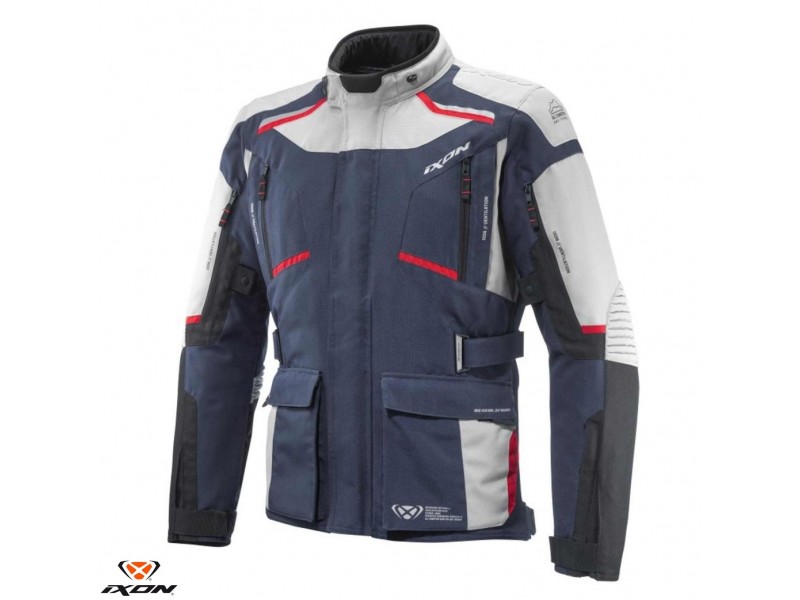 Geaca (jacheta) motociclete barbati Touring/Adventure Ixon All season model Midgard MS culoare: gri/navy/negru