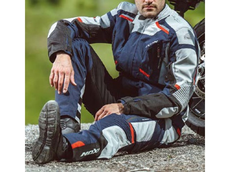 Geaca (jacheta) motociclete barbati Touring/Adventure Ixon All season model Midgard MS culoare: gri/navy/negru