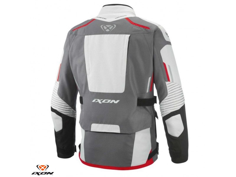 Geaca (jacheta) motociclete barbati Touring/Adventure Ixon All season model Midgard MS culoare: gri/negru/rosu